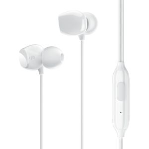 USAMS earphones με μικρόφωνο EP-28, 9mm, 3.5mm, 1.2m, λευκά