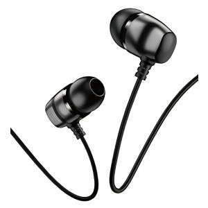 USAMS earphones με μικρόφωνο EP-36, 10mm, 3.5mm, 1.2m, μαύρα
