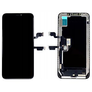 TW INCELL LCD για iPhone XS Max, camera-sensor ring, earmesh, μαύρη
