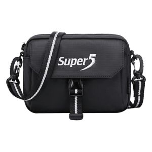 SUPER FIVE τσάντα ώμου K00106-BK, μαύρη