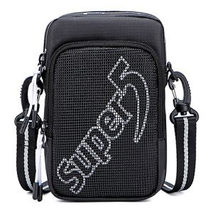 SUPER FIVE τσάντα ώμου K00122-BK, μαύρη