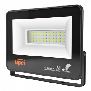 LIPER LED προβολέας LPFL-100BS01 100W, 4000K, 8000lm, IP66, 220V, μαύρος