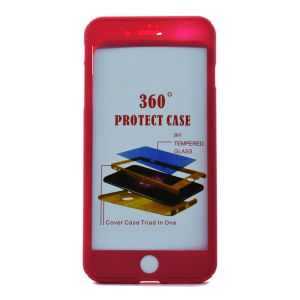 POWERTECH Θήκη Body 360° με Tempered Glass για iPhone X, Pink