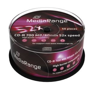 MEDIARANGE CD-R 52x 700MB/80min, cake box, 50τμχ