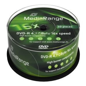 MEDIARANGE DVD-R 4.7GB 16x, cake box, 50τμχ