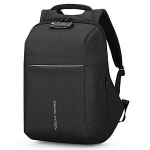 MARK RYDEN τσάντα πλάτης MR6768, θήκη laptop 15.6", λουκέτο TSA, μαύρη