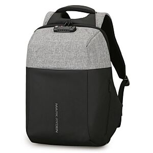MARK RYDEN τσάντα πλάτης MR6768, με θήκη laptop 15.6", λουκέτο TSA, γκρι