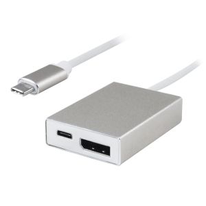 POWERTECH αντάπτορας Type-C σε DisplayPort + Type-C + USB 3.0 PTH-040