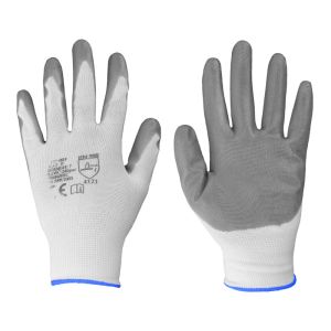 Αντιολισθητικά γάντια εργασίας REK5, γκρι-λευκό