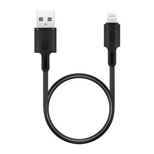 ROCKROSE καλώδιο USB σε Lightning Beta AL Mini, 2.4A 12W, 30cm, μαύρο