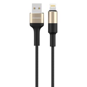 ROCKROSE καλώδιο USB σε Lightning Acacia AL, 2.4A 12W, 1m, χρυσό-μαύρο