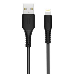 ROCKROSE καλώδιο USB σε Lightning Alpha AL, 2.4A 12W, 1m, μαύρο