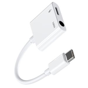 JOYROOM αντάπτορας USB-C σε USB-C & 3.5mm SH-C1, 3A, 0.12m, λευκός