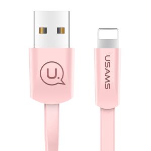 USAMS Καλώδιο USB σε Lightning US-SJ199, 1.2m, ροζ