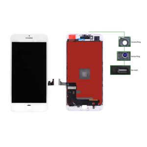 TIANMA High Copy LCD iPhone 7 Plus, Camera-Sensor ring, ear mesh, White