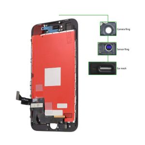 TIANMA High Copy LCD iPhone 8/SE 2020, Camera-Sensor ring, μαύρη
