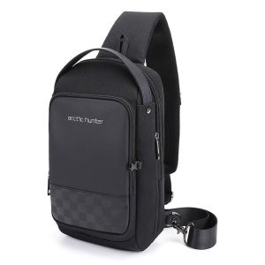 ARCTIC HUNTER Τσάντα Crossbody XB00105-BK, USB, αδιάβροχη, μαύρο