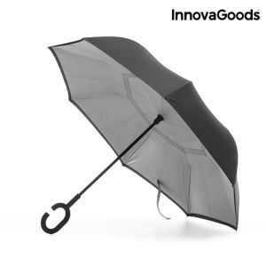 InnovaGoods Ομπρέλα Βροχής με Μπαστούνι Γκρι