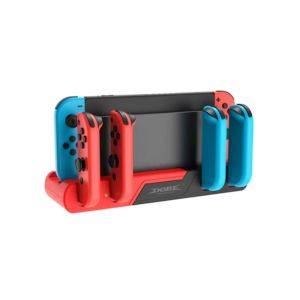 Dobe Βάση φόρτισης 4 σε 1 για Nintendo Switch Joy-Con - Μαύρο/Κόκκινο (TNS-0122)