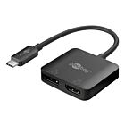 GOOBAY αντάπτορας USB-C σε DisplayPort & HDMI 60172, 4K, μαύρος