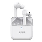 YISON earphones με θήκη φόρτισης T5, True Wireless, λευκά