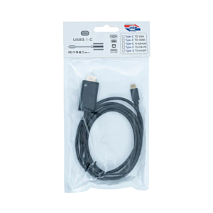 Star Tech Καλώδιο USB 3.1 Τύπου C σε HDMI 1,8m για κινητό τηλέφωνο/laptop/PC,Μαύρο Χρώμα (AG9310)