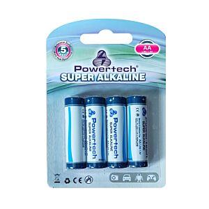 POWERTECH  Super Αλκαλικές μπαταρίες AA LR6, 4 τεμ