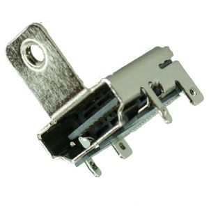 HDMI Connector A TYPE2, pins ίσια με κούμπωμα, βάση βιδώματος, Silver