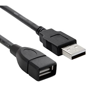 POWERTECH καλώδιο USB αρσενικό σε θηλυκό CAB-U011, copper, 1.5m, μαύρο