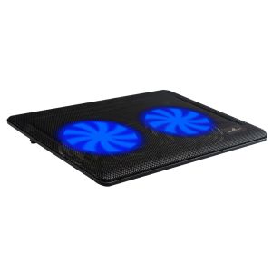 POWERTECH Βάση & ψύξη laptop PT-738 έως 15.6", 2x 125mm fan, LED, μαύρο
